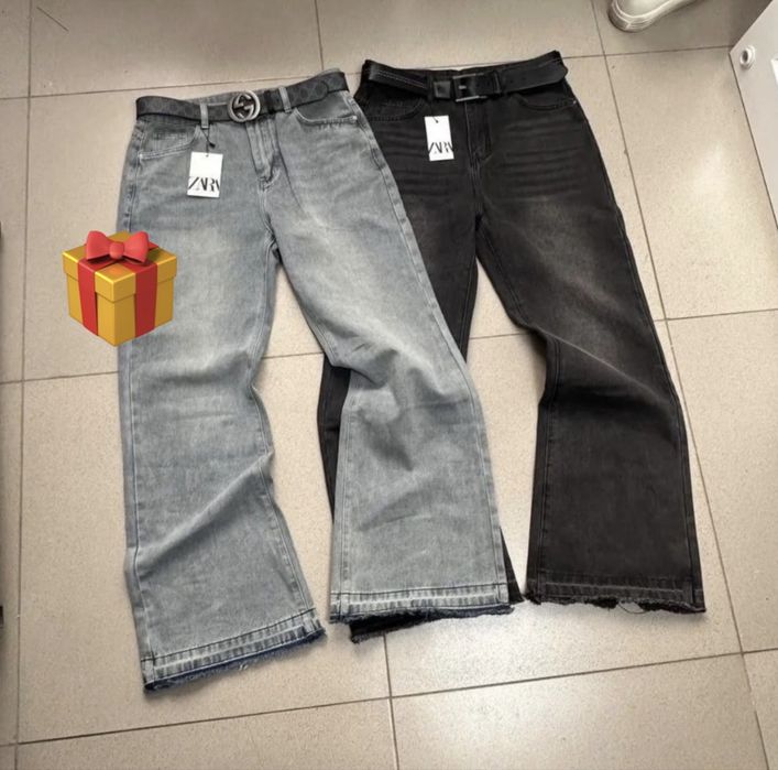 Джинсы клеш Flared type jeans zara ‼️ Ремень у подарунок ‼️