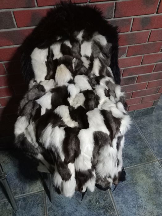 Parka futro naturalne okazja jenot podpinka