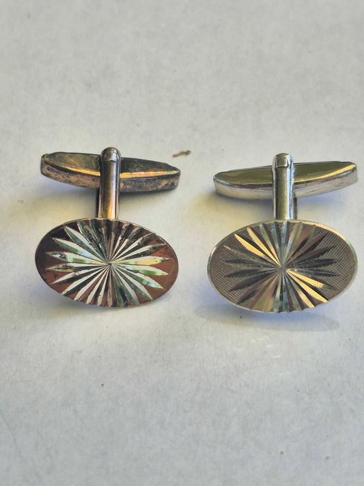 Spinki Vintage do koszuli srebrne męskie 7 gr