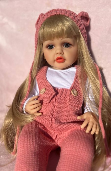 Лялька Reborn 55см анатомічна вінілова Реборн в коробці оригінальній