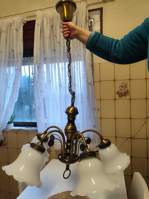 Candeeiro teto - Latão