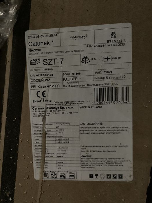 Paradyż Wildland Light dekor chevron