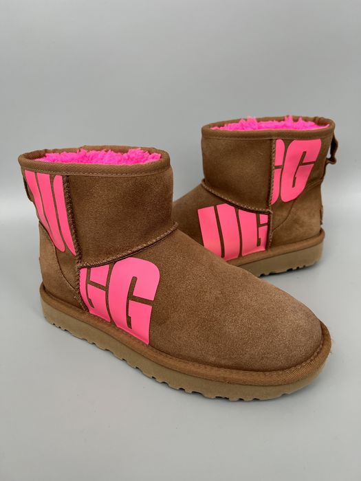 Оригінальні Напівчеревички UGG CLASSIC MINI BROKEN LOGO 38р.24см.