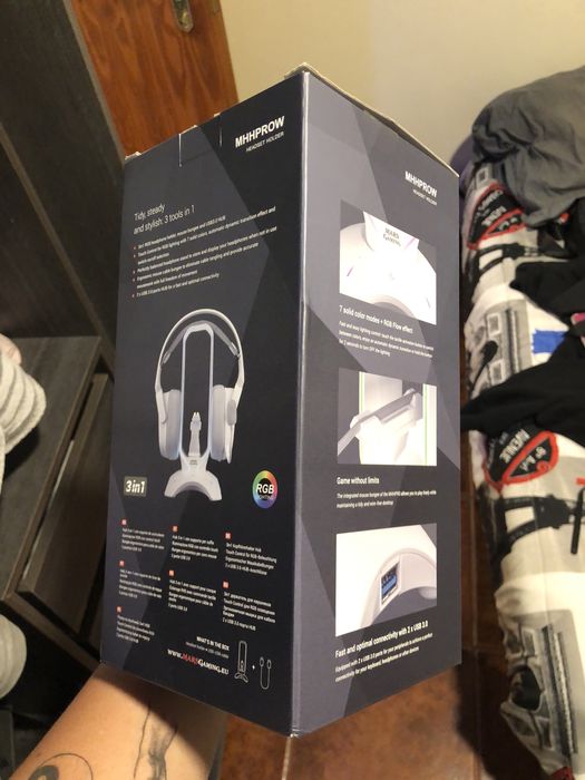 Suporte para headsets e cabo do rato da mars gaming