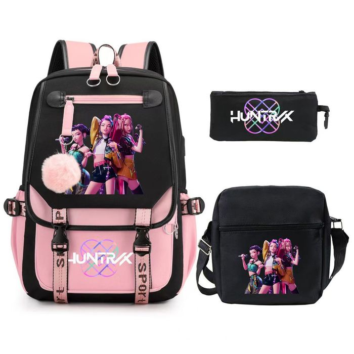 Conjunto mochila escolar kpop
