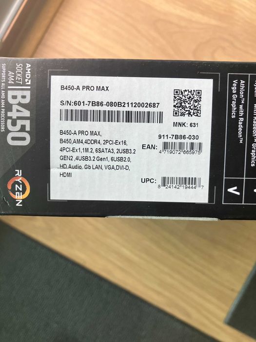 Motherboard AM4 MSI B450-A Pro Max