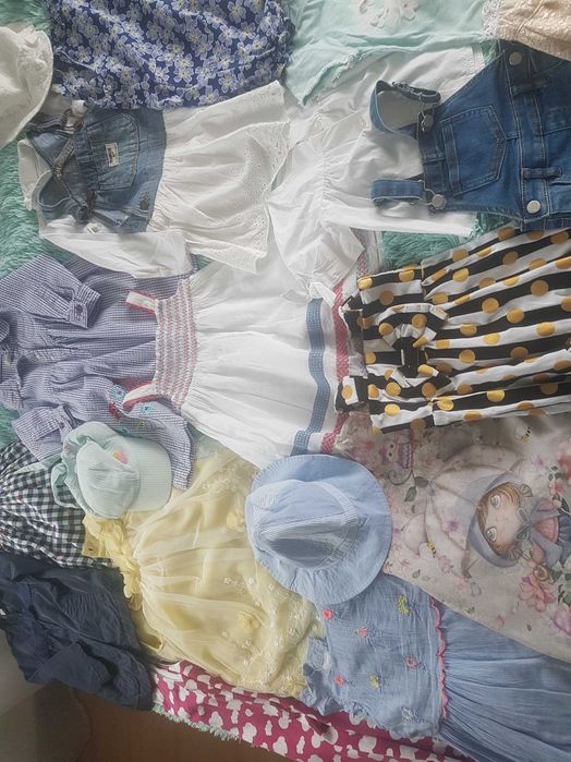 Paka, zestaw ubranek dla dziewczynki rozmiar 74- 80