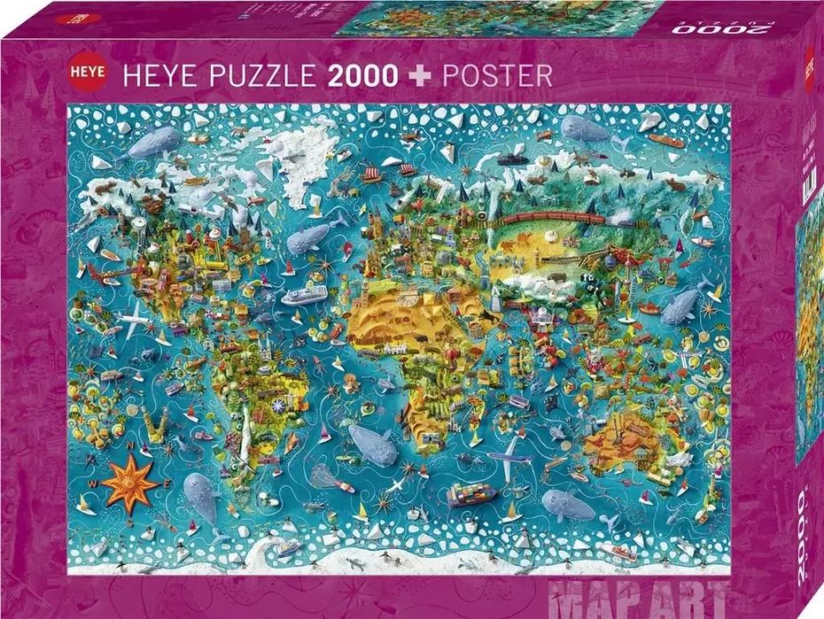 Puzzle 2000 elementów. Nasz Świat + plakat. Heye