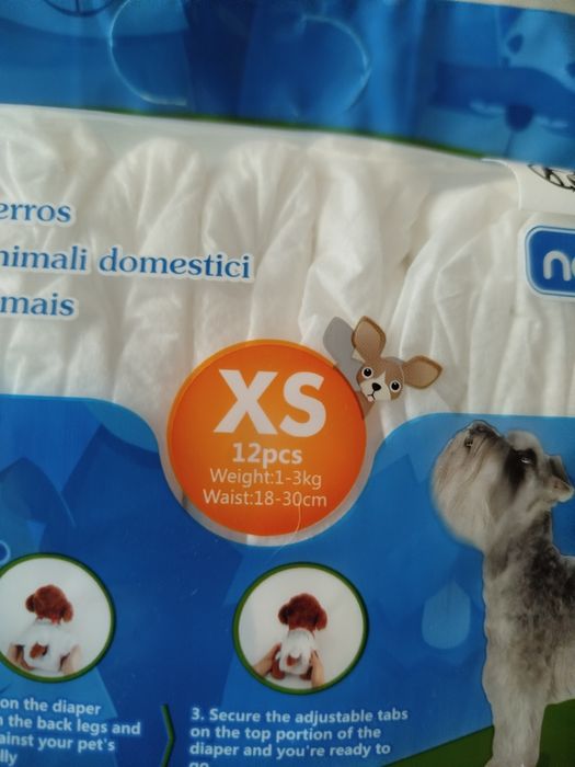 Pieluchy pampersy dla psa xs