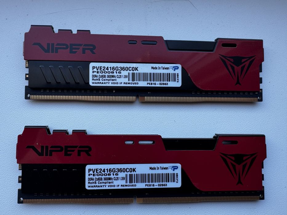 viper elite 2 patriot 16gb ddr4 3600mhz pve2416g360c0k 2x8gb kit