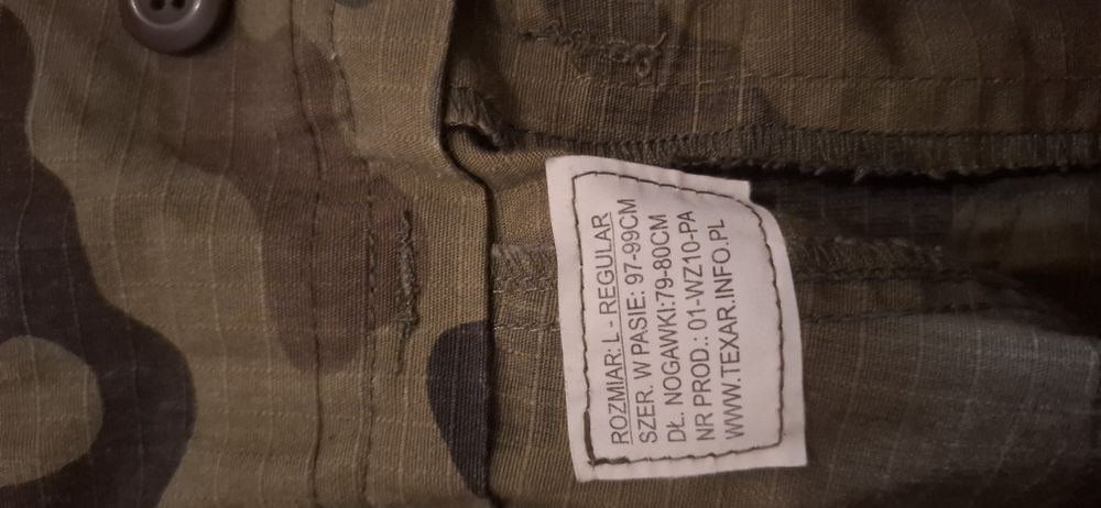 Spodnie wojskowe rozmiar L