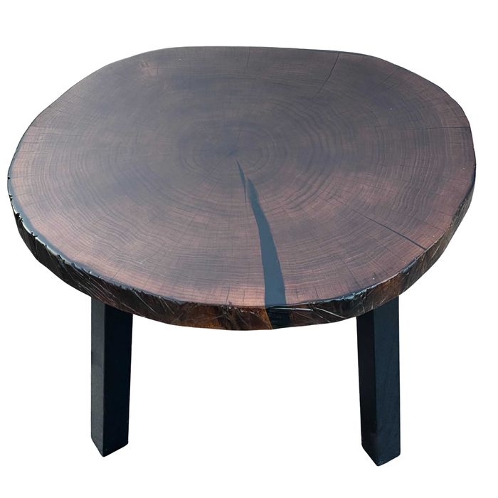 Stół Dębowy Owalny Stolik Kawowy do Salonu Pokoju Lite Drewno