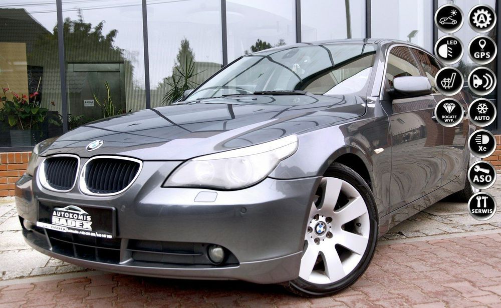 BMW Seria 5 BiXenon|Automat|Navi|2xPark|Elektr.Fotele| Serwis|Zarejestr.|GWARANCJA