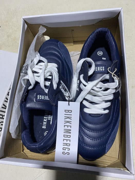 Кросівки для підлітка BIKKEMBERGS демісезонні сині на шнурках K3X4-