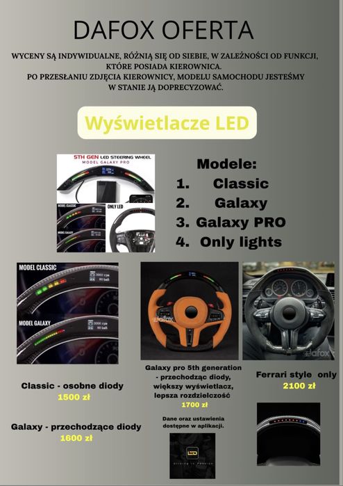 Kierownica do BMW E60/E61 M5, E63/E64 M6 – LCI & pre-LCI – mod. Dafox