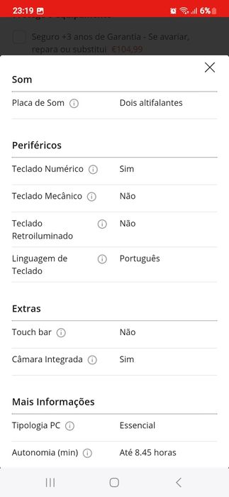 Portátil HP 15s-eq1025np