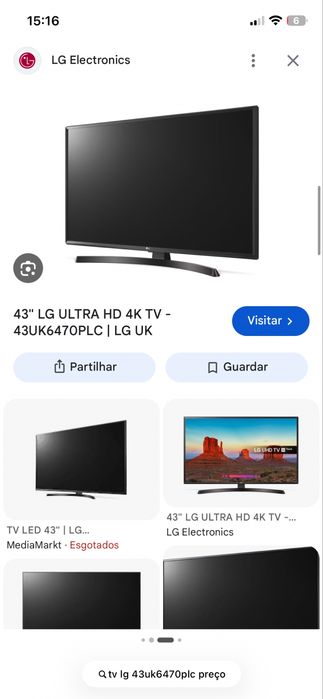 Tv LG 43 polegadas