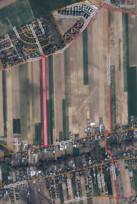 Działka niezabudowana o pow. 2,7702 ha Kalisz, ul. Bursztynowa
