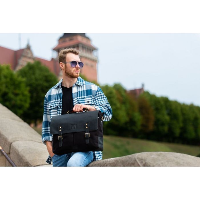 Torba męska na ramię czarna Paolo Peruzzi T-07-BL