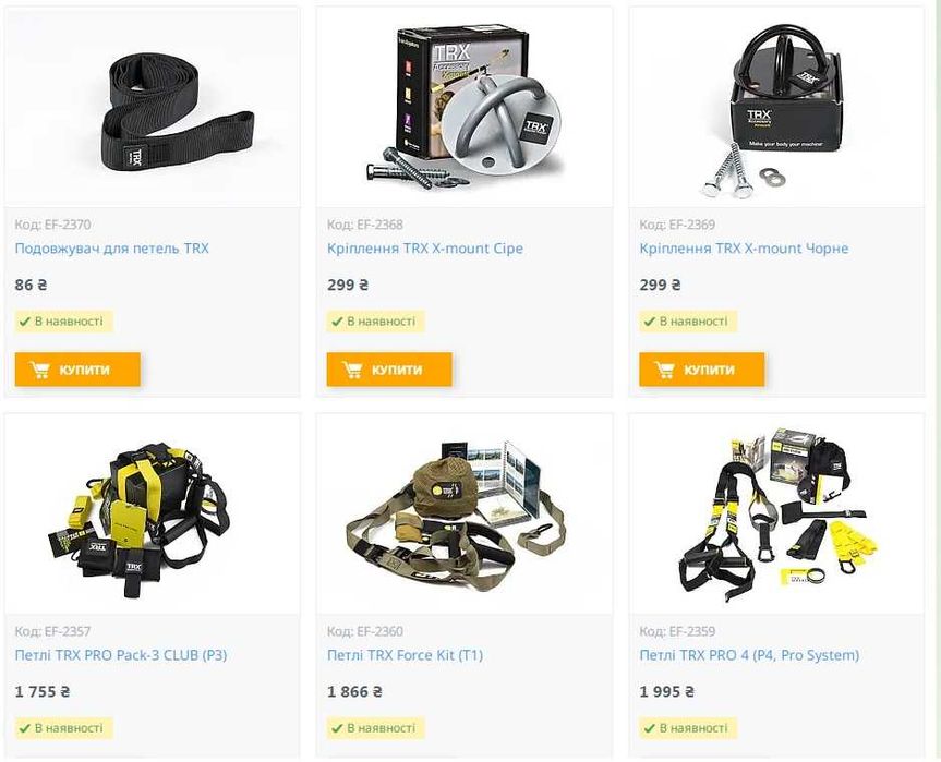 Петлі TRX PRO Pack-3 CLUB (P3) функціональні для фітнесу