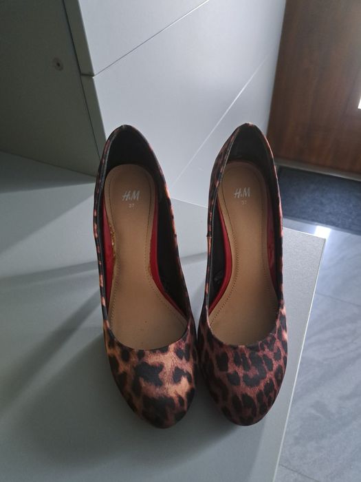 Panterkowe szpilki roz. 37 H&M