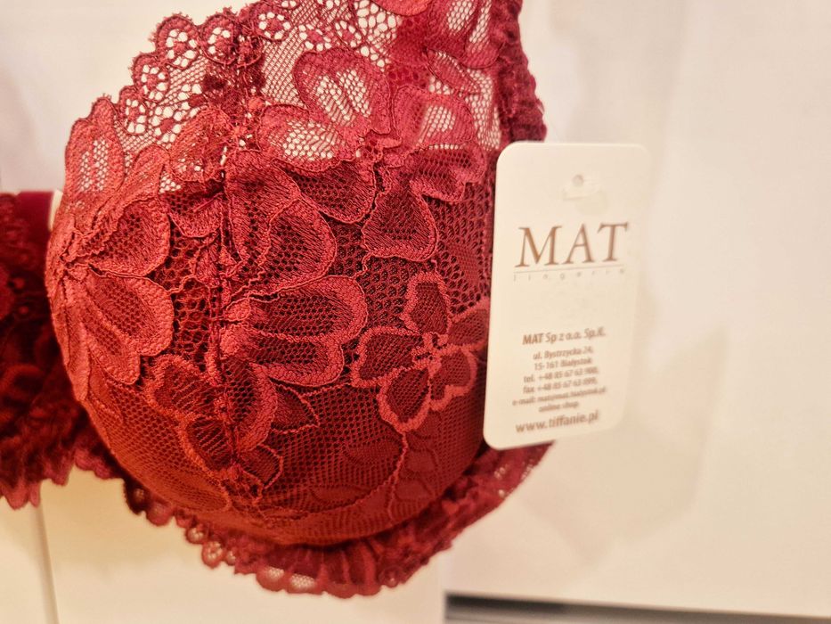 Biustonosz Usztywniany bordowy Carmela MAT