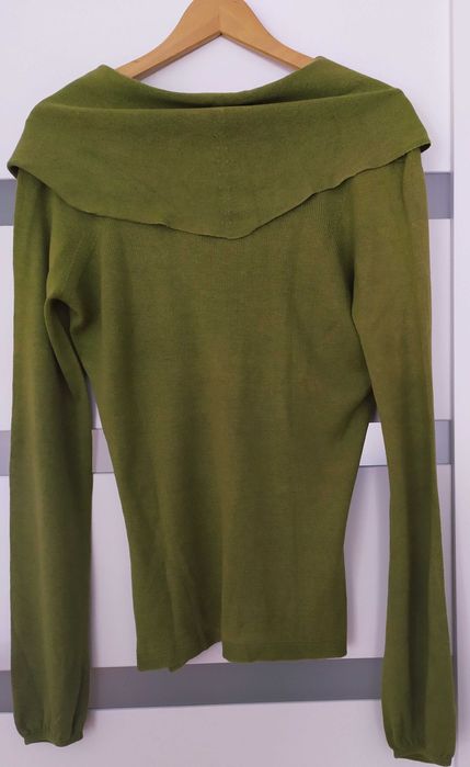 Sweter z szerokim golfem waterfall OASIS S kimonka