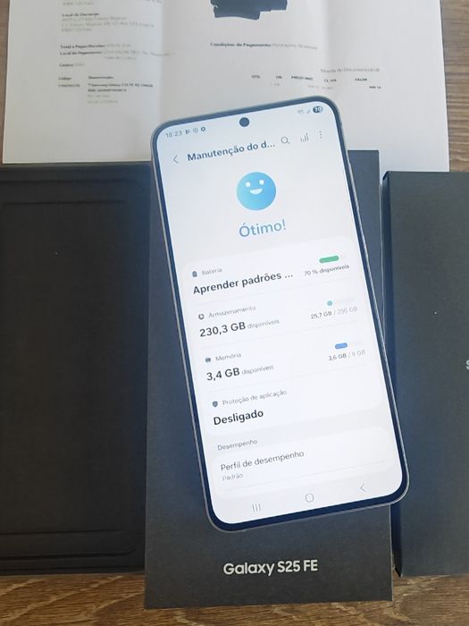 Samsung S25 FE 5G 8GB/256GB Dual Sim Preto Seminovo(Usado 1 dia), C/Garantia Aceito Retomas