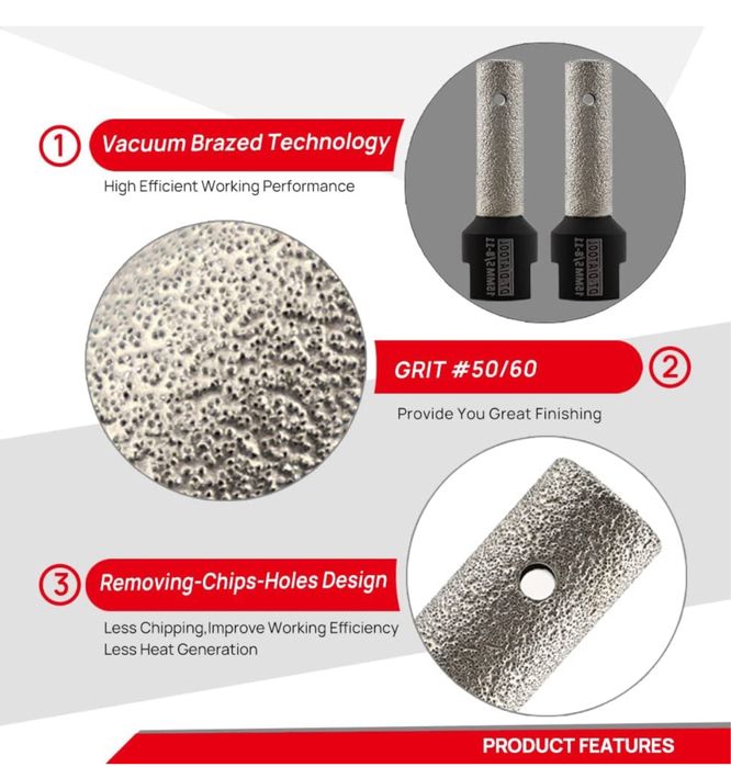 DT-DIATOOL Diamentowy bit palcowy 15mm, M15