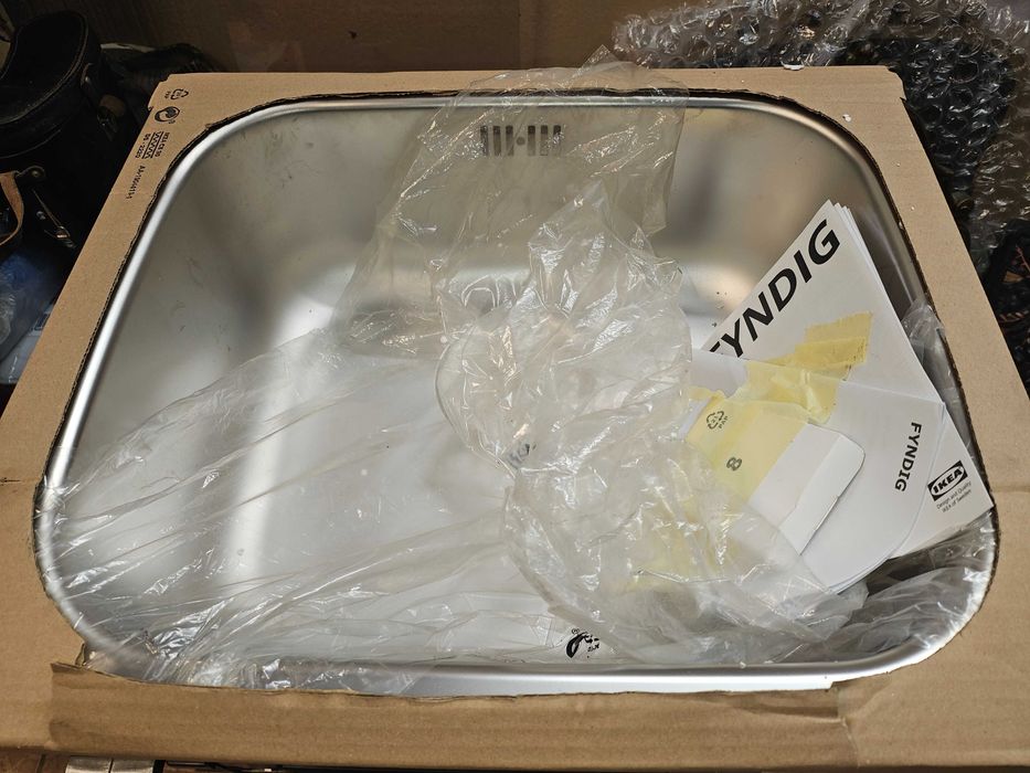 Zlew NOWY w super cenie  1-komorowy wpuszczany stal nierdz 46x40 cm