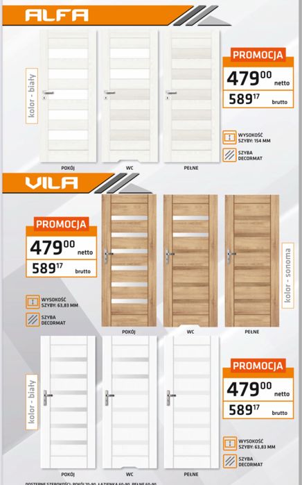 drzwi wewnętrzne  pokojowe łazienkowe ramowe