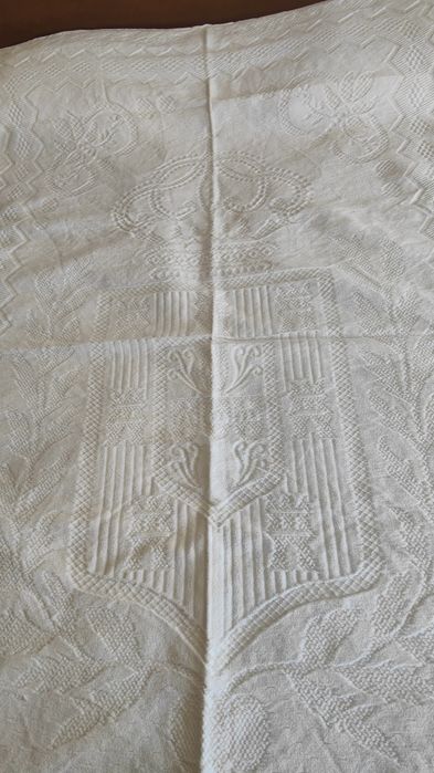 Colcha de linho tear manual Coroa de Rei