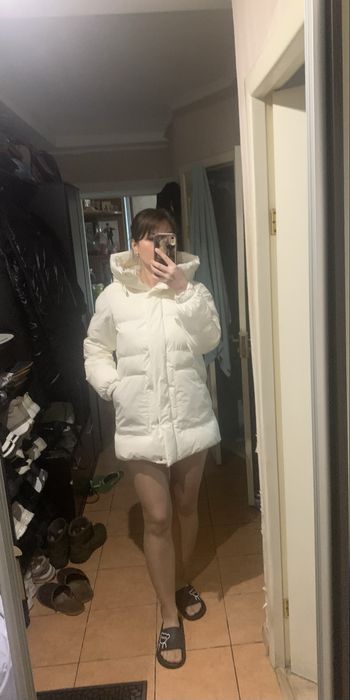 Куртка пуховик Пуфер белая