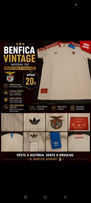 Blusa vintage Benfica