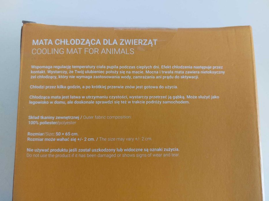Mata chłodząca dla psa zwierząt 50x65 cm