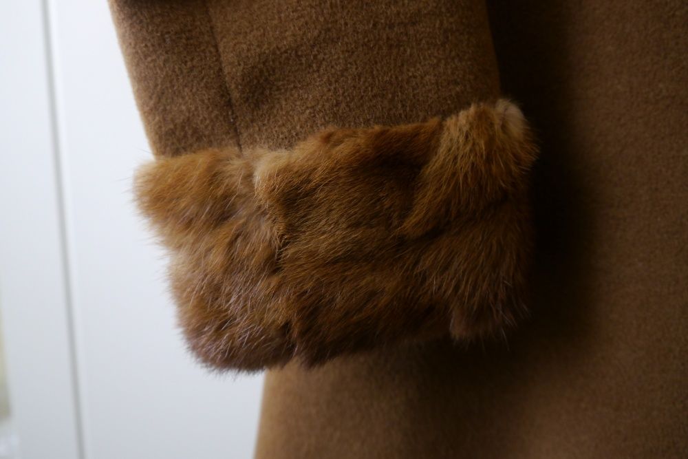 Płaszcz damski Franco Callegari brązowy, rozmiar 38, oversize