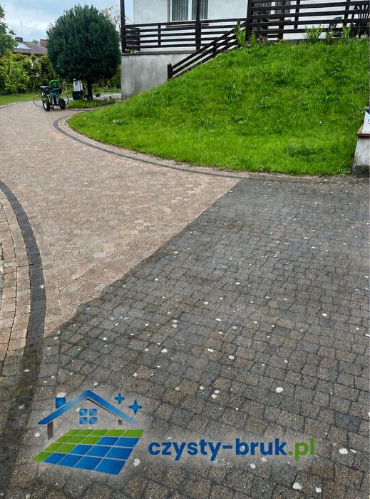 Mycie kostki brukowej i elewacji