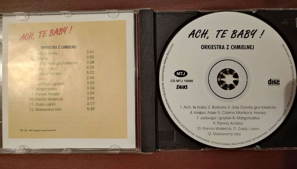 Orkiestra z Chmielnej. Ach, te baby. Płyta CD..