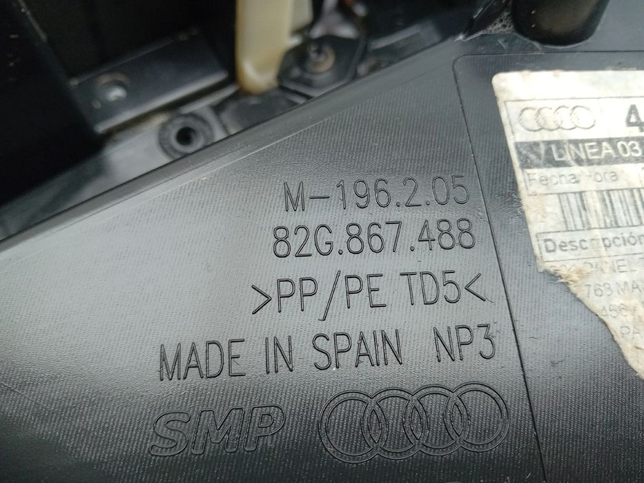 Forra porta / quartela trás direita AUDI A1 Sportback (GBA)