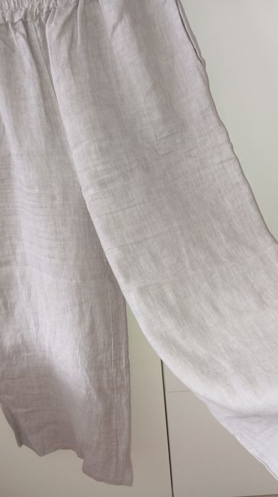 Włoski lniany garnitur  len oversize 46-48