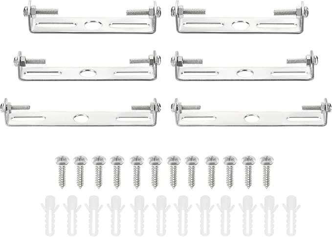 Zestaw 6 wsporników do lamp sufitowych, 7,5–10,5 cm, stal ocynkowana