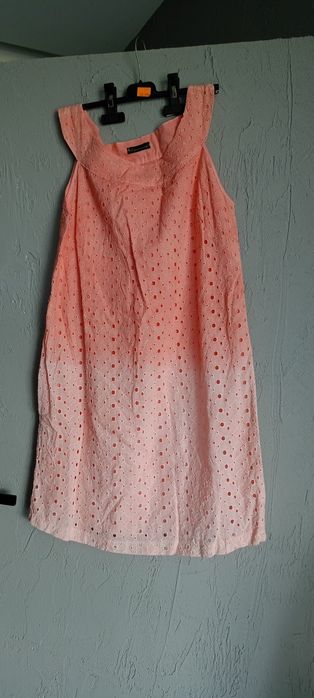 Letnia sukienka Cocomore | Ombre pastelowy pomarańcz | Rozmiar 42