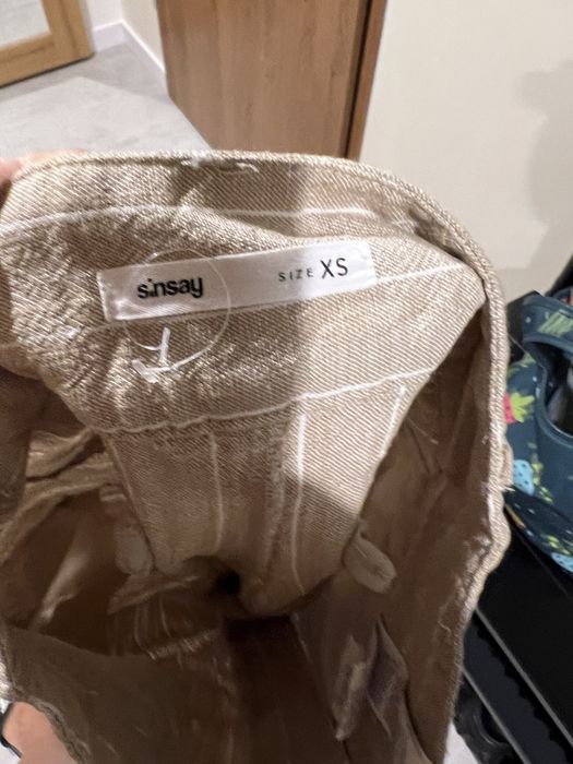 Spodenki wiskozowe ala len XS Sinsay