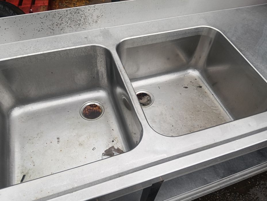 Bancada em inox 2 pios