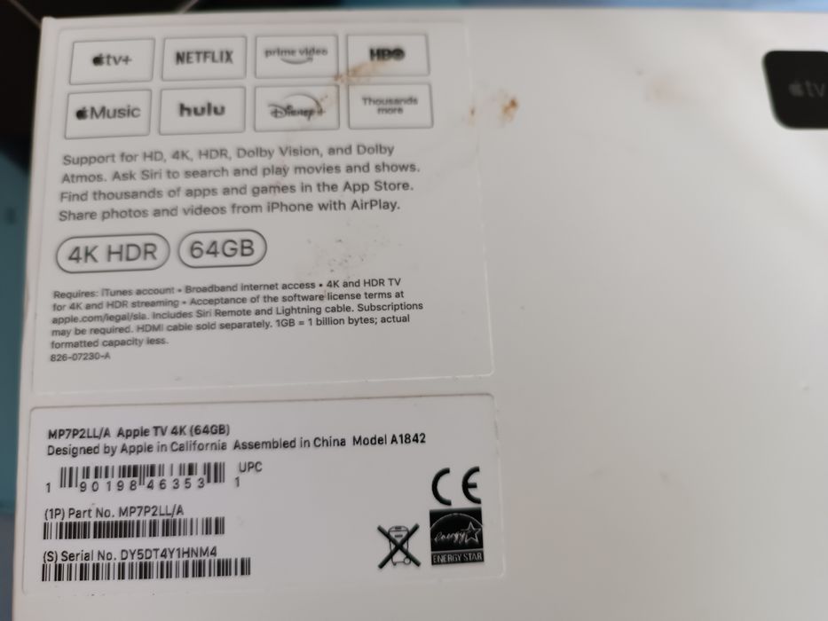Apple TV 4k  A1842