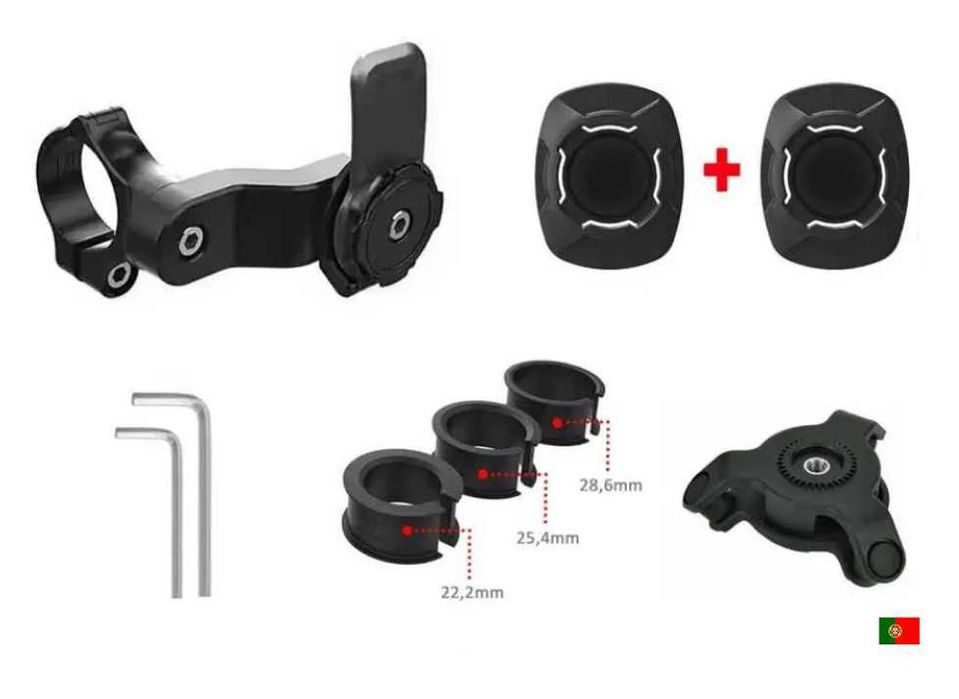 Suporte de telemóvel QUAD LOCK PRO com amortecedor para moto (NOVIDADE)