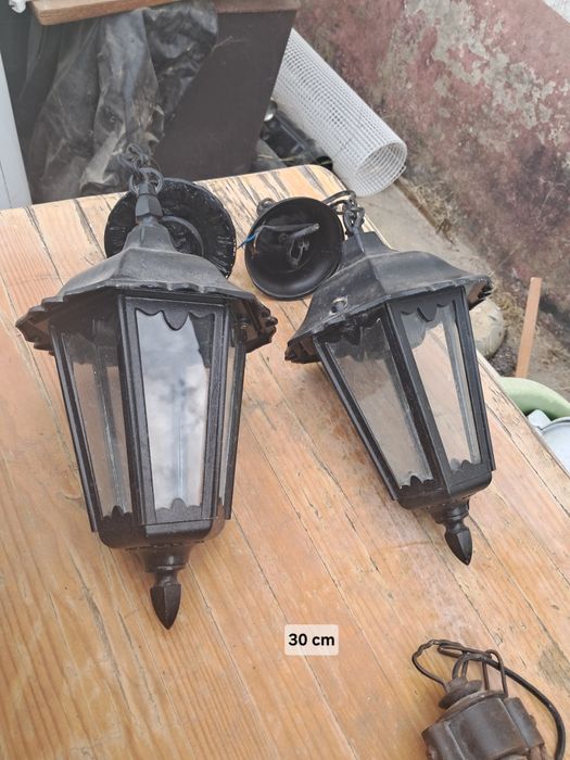 Candeeiros de ferro pretos