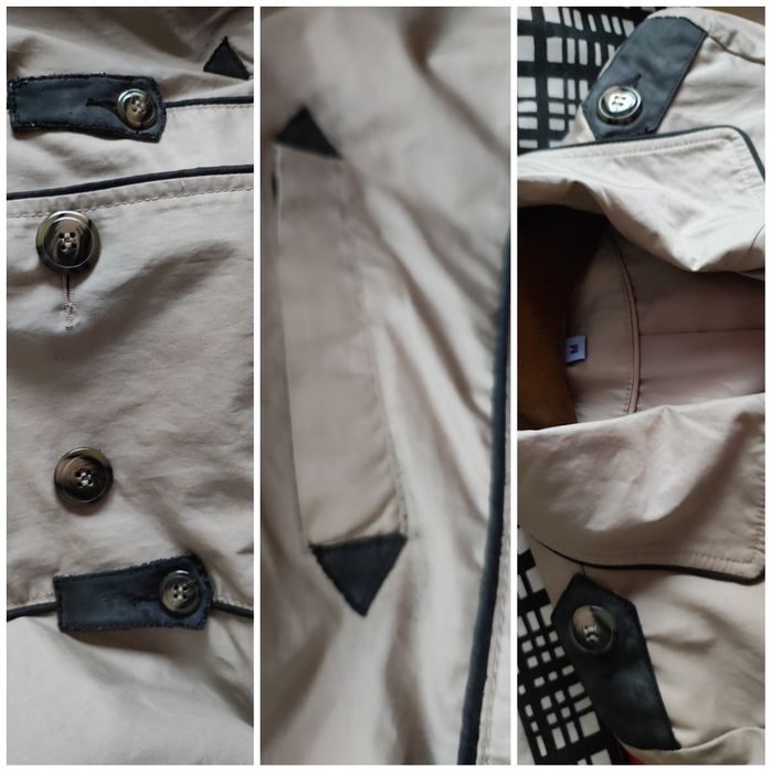 Calças Massimo Dutti  e camisa às riscas, com oferta gabardina e lenço