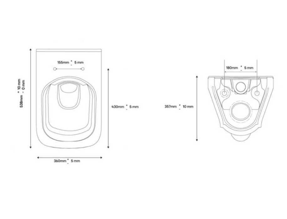 Miska wisząca WC Teesta
