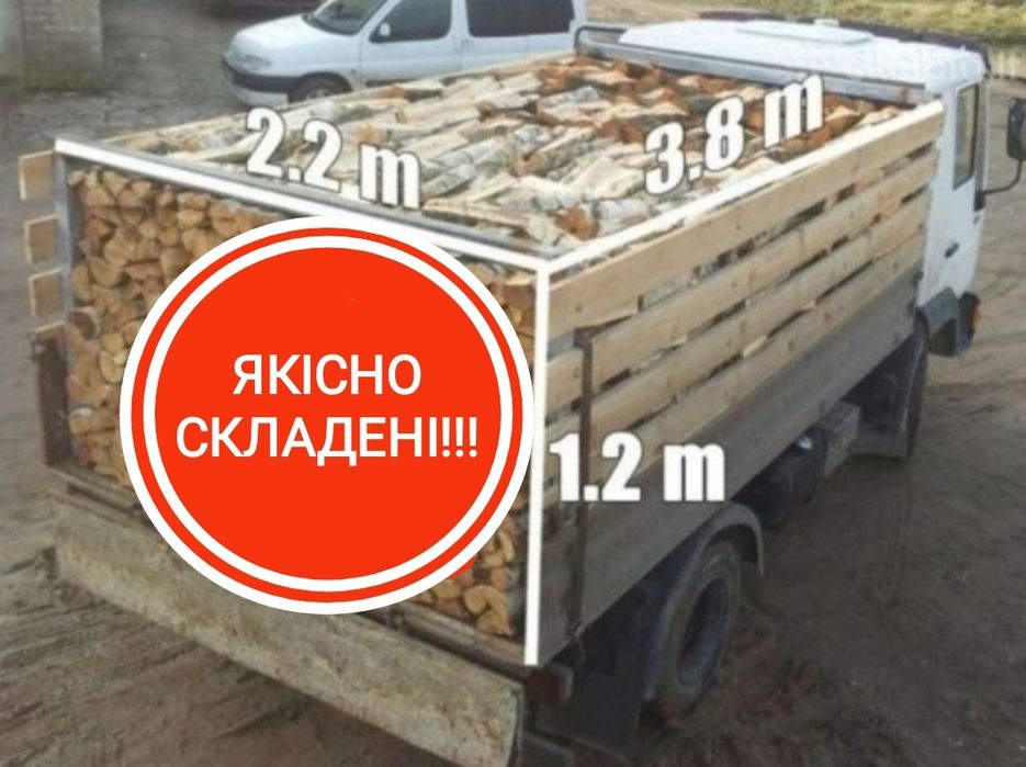 Дрова ЯКІСНО СКЛАДЕНІ. По мінімальній ціні. Борова. 2/6/8/12.5 ск/м
